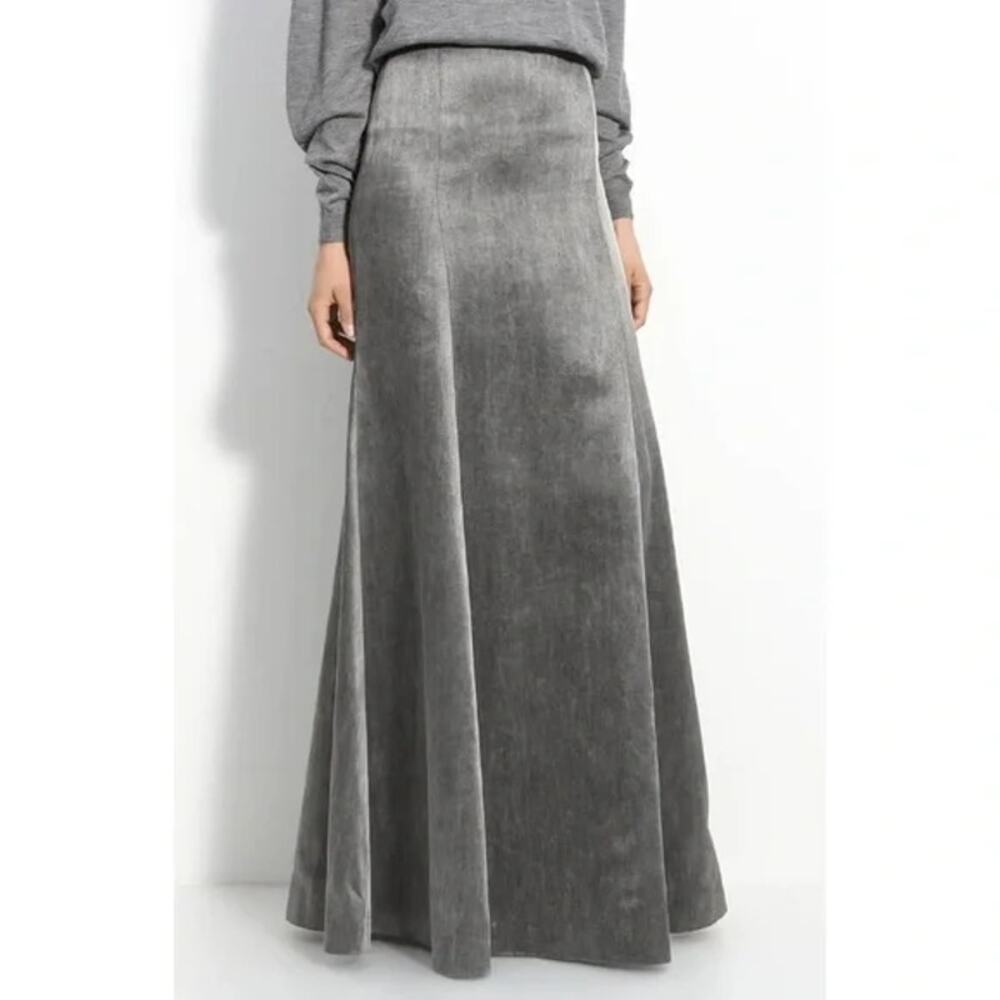 Theyskens' Theory Smutna Mermaid Maxi Skirt  Sparkle Grey Sz 4 NWT STUNNING